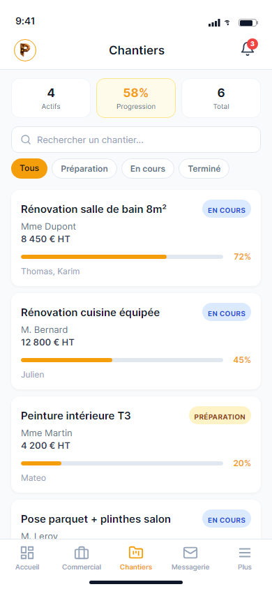 App mobile Planvio